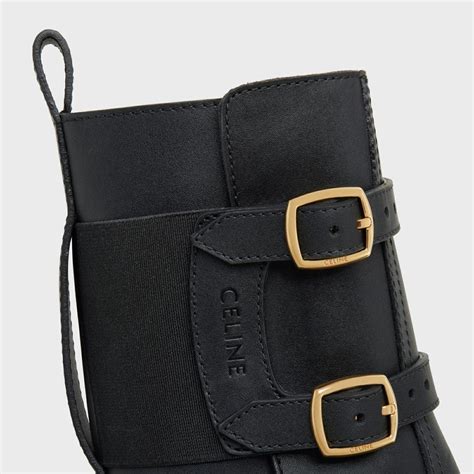 celine bulky buckled medium boot in calfskin black|CELINE BULKY BUCKLED MEDIUM BOOT in Calfskin .